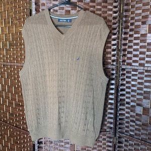 🤎*MENS BROWN NAUTICA SLEEVELESS SWEATER VEST *🤎